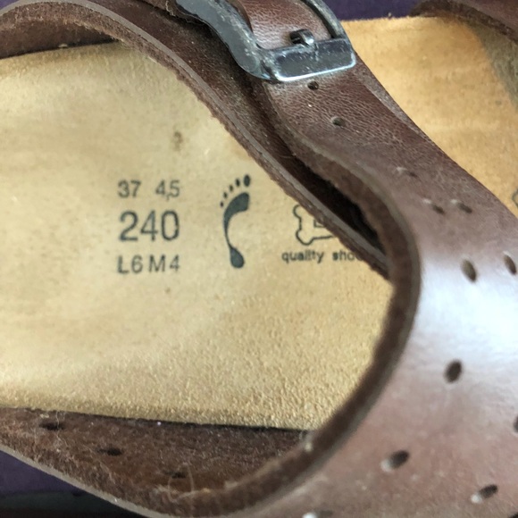 Birkenstock Birkis perforated brown sandal size 6 - Picture 3 of 4